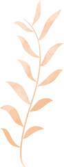 Watercolor leaf branch