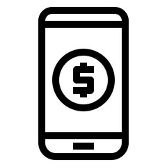 Obraz premium Icon World Wide Money Transaction With Style Outline