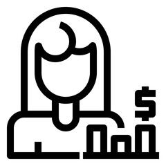 Icon Financer With Style Outline