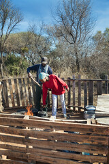 African cooking outdoors