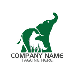 Elephant-vs-dog-logo-design-free-download