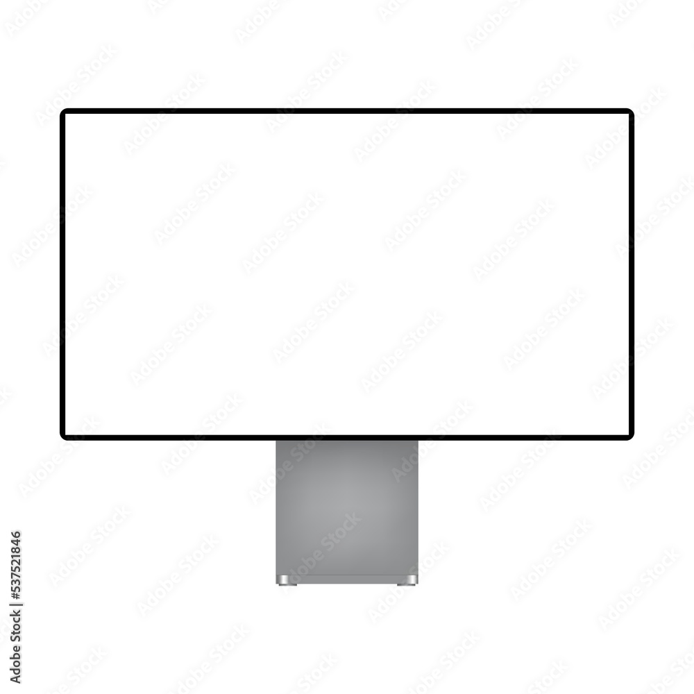Poster Realistic computer display isolated on transparent background.