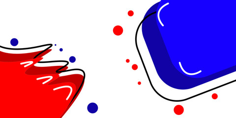 red and blue splashes