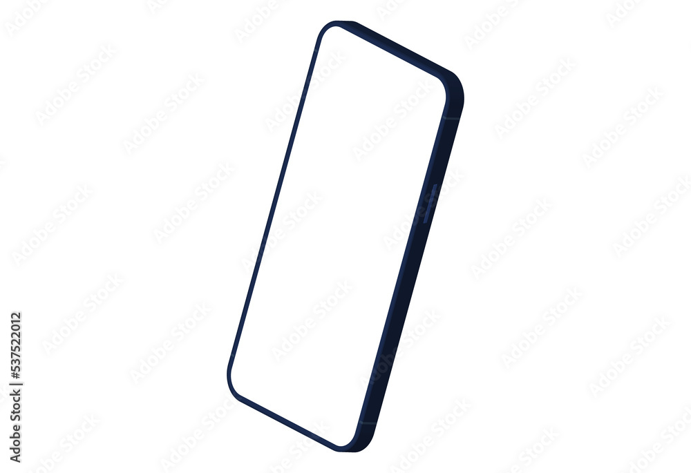 Poster high quality realistic newest version of smartphone with blank screen