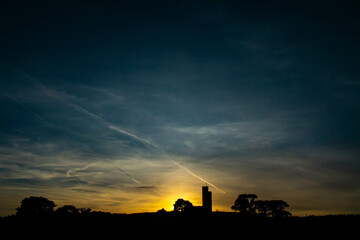 Sunset in the countryside 