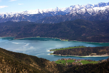 Naklejka premium hiking in Kochel Am See 