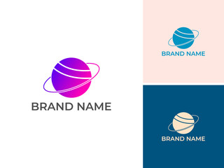 ILLUSTRATION PLANET GRADIENT COLOR LOGO ICON DESIGN VECTOR © garis lurus
