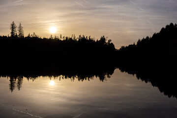 sunrise over the lake