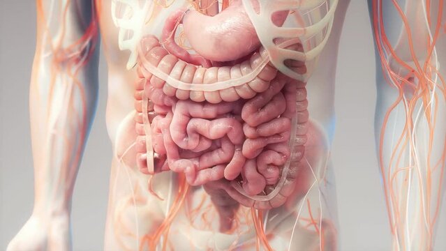 Human digestive system animations | Animated Large intestine