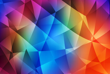 Fototapeta premium Dark Multicolor vector shining triangular layout.