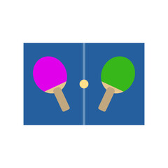 Table tennis icon. Colored vector illustration.