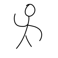 Stick Man Cartoon Icon