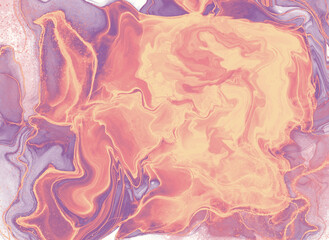 Abstract gray and orange blush liquid fluid background. Background for cards and invitations