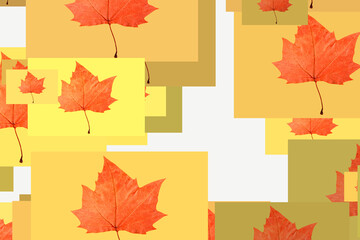 Abstract background with autumn leaves pattern.