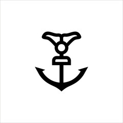 anchor logo design vector sign