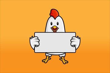 chicken logo or mascot with cute design