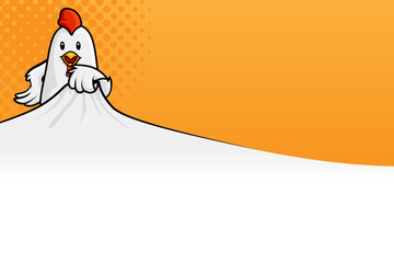 chicken logo or mascot with cute design