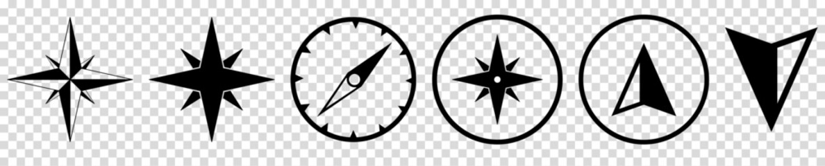 Set of compass icons. Design for web and mobile app. Vector illustration isolated on transparent background © WorldArt