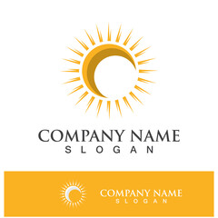 Creative sun concept logo illustration