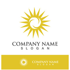 Creative sun concept logo illustration
