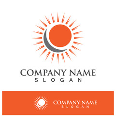 Creative sun concept logo illustration