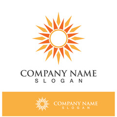 Creative sun concept logo illustration