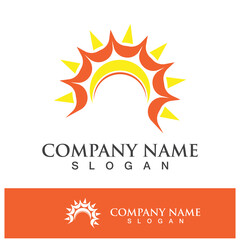 Creative sun concept logo illustration