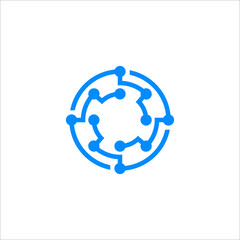 circle connection circuit board logo