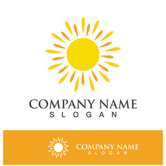 Creative sun concept logo illustration