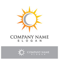 Creative sun concept logo illustration
