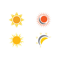 Creative sun concept logo illustration