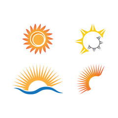 Creative sun concept logo illustration