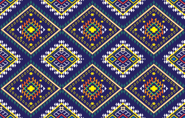 tribal ethnic themes geometric seamless background with a Peruvian american indigenous pattern. Textile print with rich native American tribal themes in an ethnic traditional style. Clothing 