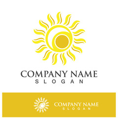 Creative sun concept logo illustration