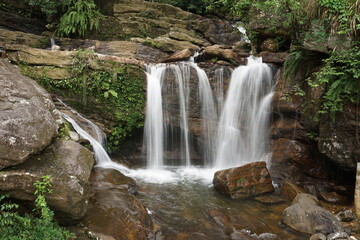 waterfall in the woods long exposure