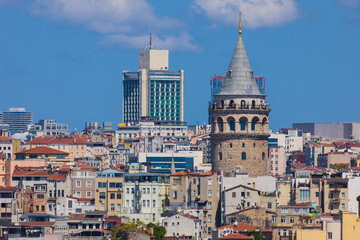 Fototapeta premium View of the European part of the city of Istanbul. Historic Center and Galata Tower