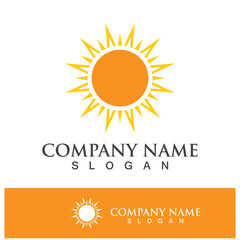 Creative sun concept logo illustration