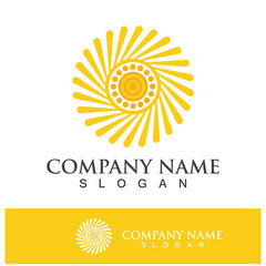 Fototapeta premium Creative sun concept logo illustration