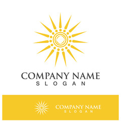 Creative sun concept logo illustration