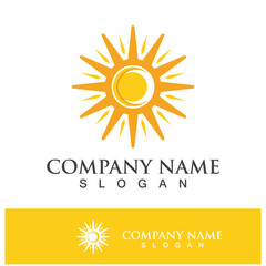 Creative sun concept logo illustration