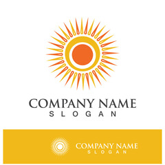 Creative sun concept logo illustration