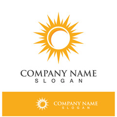 Creative sun concept logo illustration