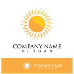 Creative sun concept logo illustration