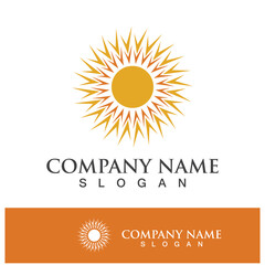 Creative sun concept logo illustration