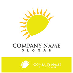 Fototapeta premium Creative sun concept logo illustration