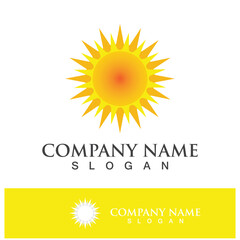 Creative sun concept logo illustration