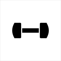 Dumbbell icon isolated on white background.