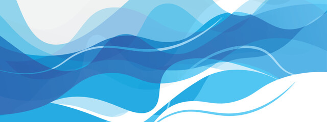 Blue abstract wave background banner. Vector design pattern template. page.