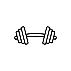 Dumbbell icon isolated on white background.