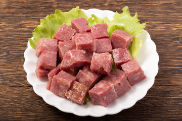 牛タンの燻製　［サイコロカット］